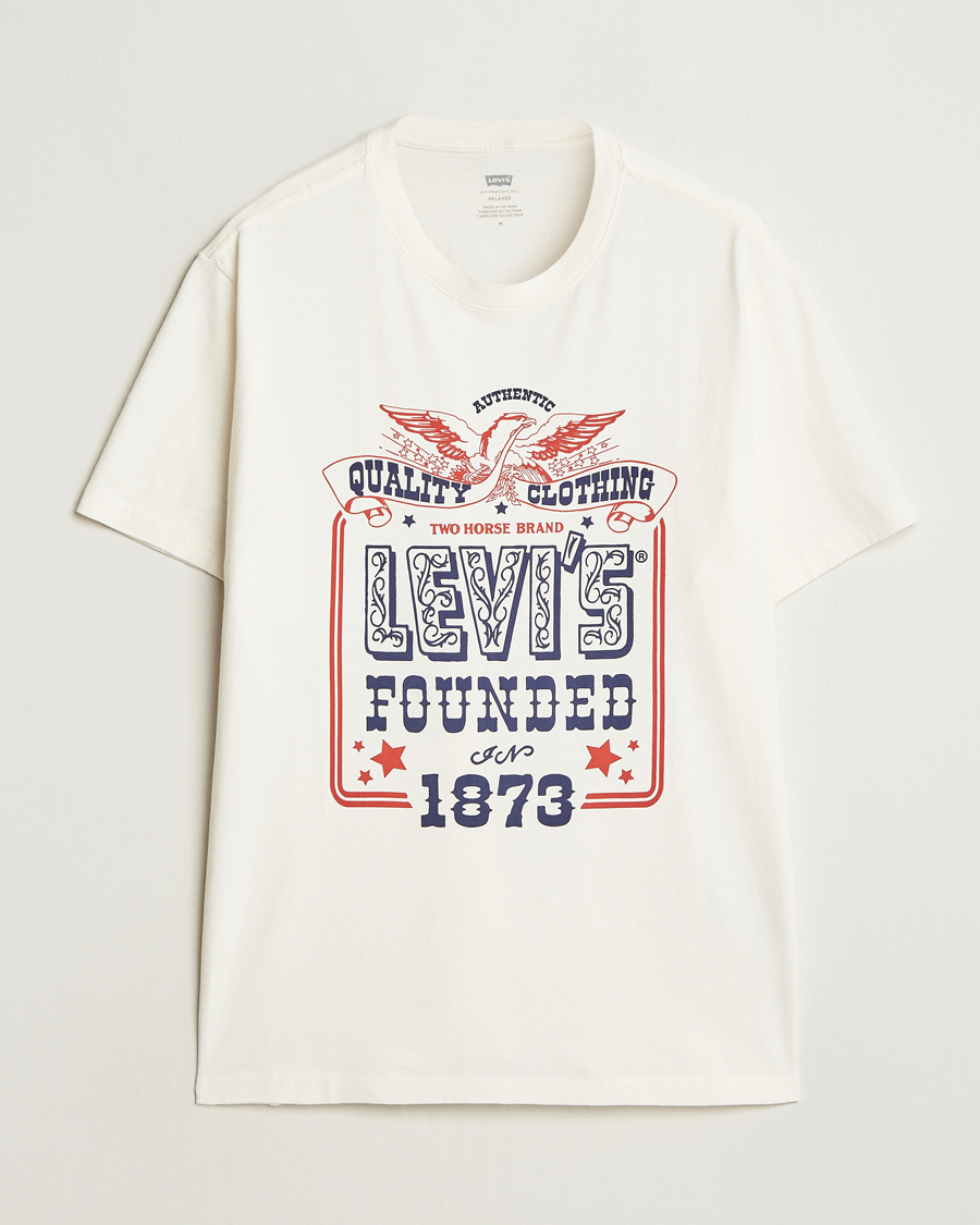 Hombres | Camisetas | Levi's | Relaxed Fit Printed Crew Neck T-Shirt Egret White
