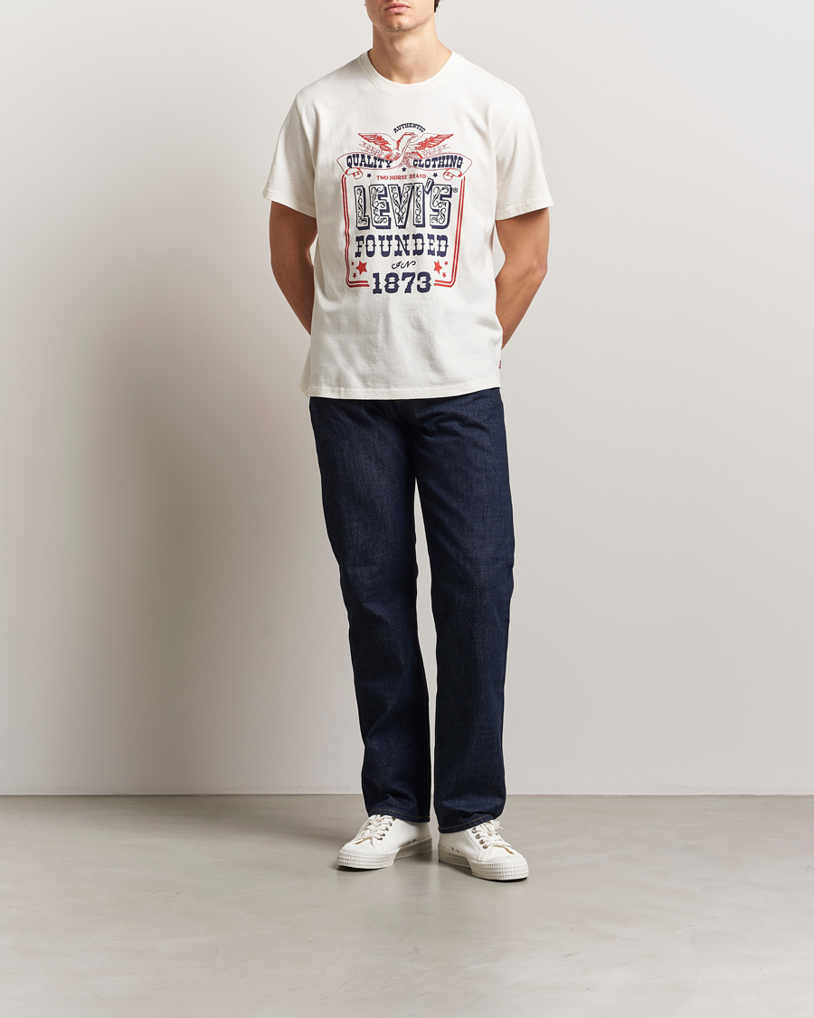 Hombres | Camisetas | Levi's | Relaxed Fit Printed Crew Neck T-Shirt Egret White