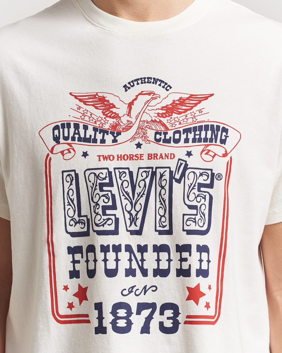 Hombres | Camisetas | Levi's | Relaxed Fit Printed Crew Neck T-Shirt Egret White