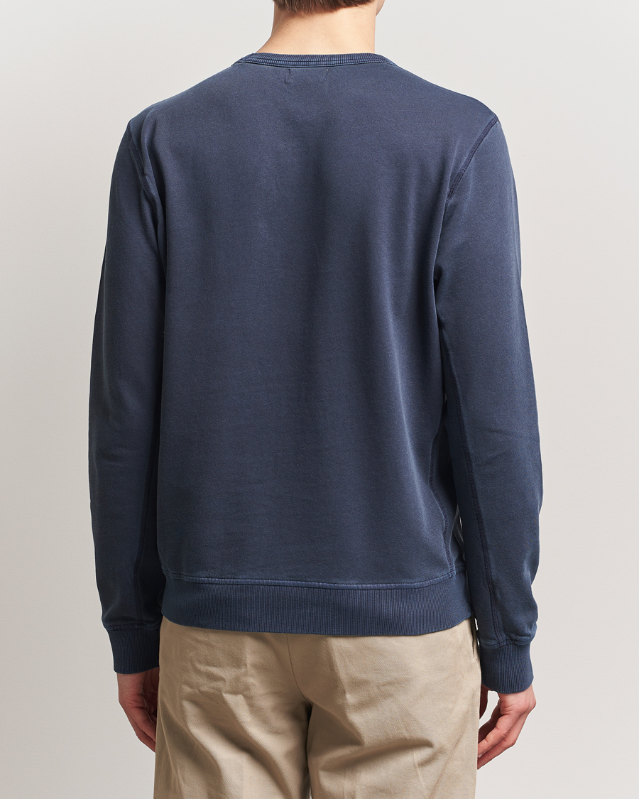 Hombres | Jerséis y prendas de punto | Woolrich | Garment Dyed Crewneck Dream Blue