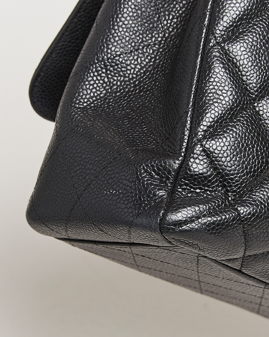 Hombres | Chanel Pre-Owned Classic Single Flap Maxi Black Caviar | Chanel Pre-Owned | Classic Single Flap Maxi Black Caviar