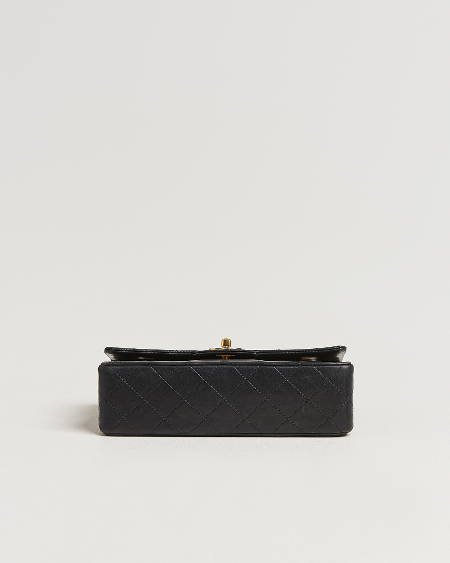 Hombres | Chanel Pre-Owned Matelassé Small Double Flap Bag Black Lambskin | Chanel Pre-Owned | Matelassé Small Double Flap Bag Black Lambskin