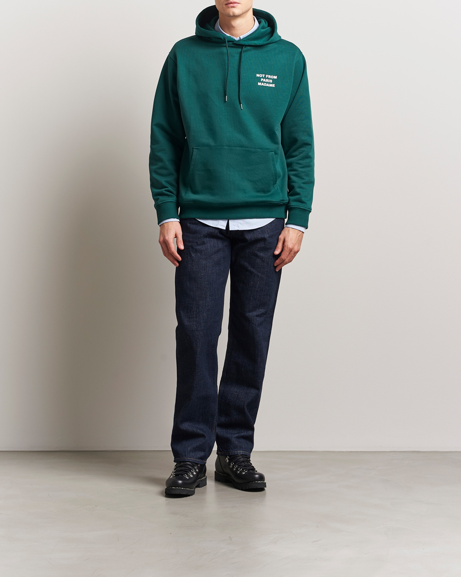 Hombres | Jerséis y prendas de punto | Drôle de Monsieur | Slogan Hoodie Dark Green