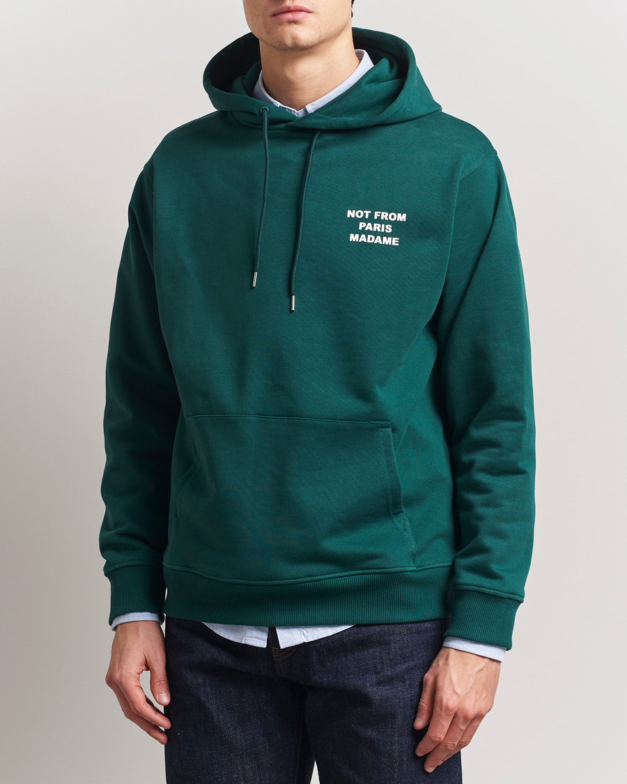 Hombres | Jerséis y prendas de punto | Drôle de Monsieur | Slogan Hoodie Dark Green
