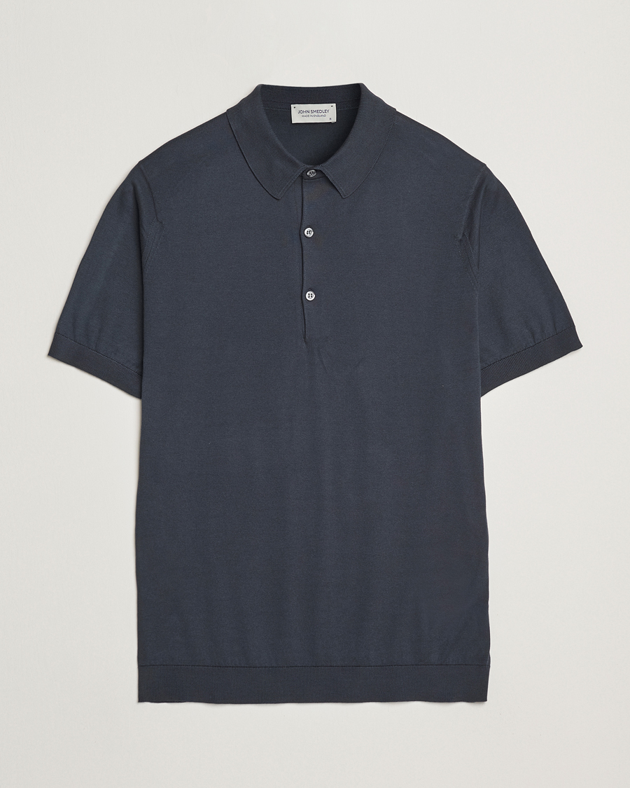 Hombres | Polos | John Smedley | Adrian Slim Fit Sea Island Polo Flint