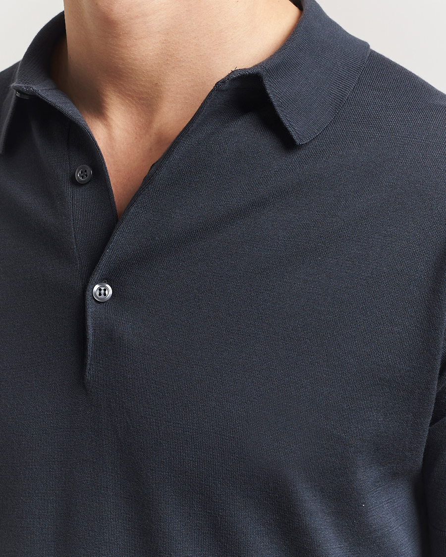 Hombres | Polos | John Smedley | Adrian Slim Fit Sea Island Polo Flint