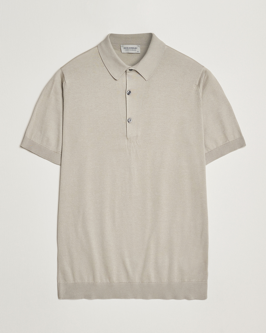 Hombres | Polos | John Smedley | Adrian Slim Fit Sea Island Polo Parchment