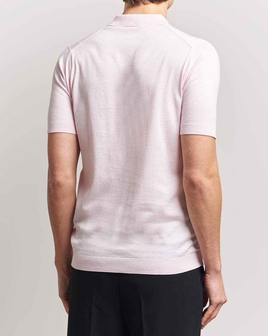 Hombres | Polos | John Smedley | Adrian Slim Fit Sea Island Polo Soft Pink