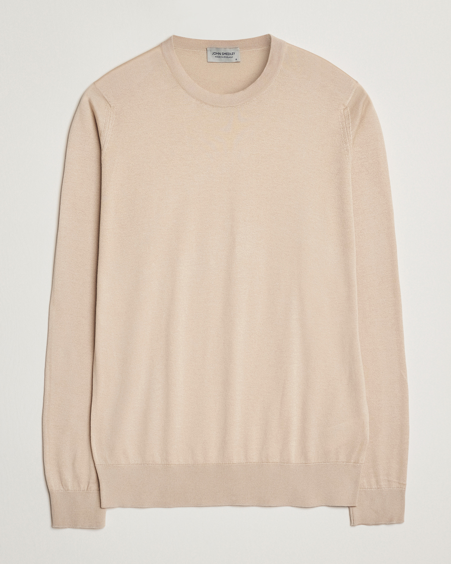 Hombres | Jerséis y prendas de punto | John Smedley | Rowland Sea Island Crew Neck Pullover Almond