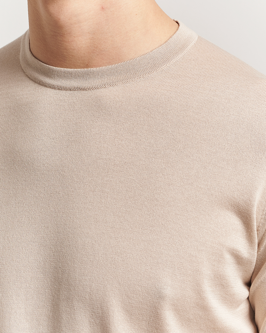 Hombres | Jerséis y prendas de punto | John Smedley | Rowland Sea Island Crew Neck Pullover Almond