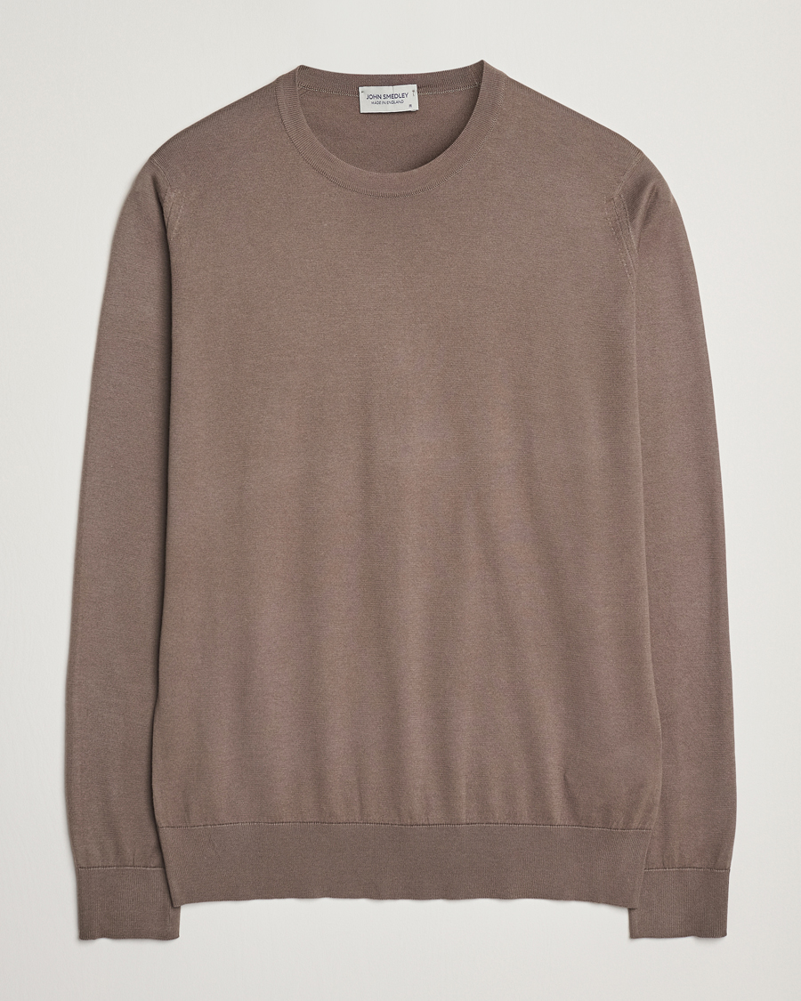Hombres | Jerséis y prendas de punto | John Smedley | Rowland Sea Island Crew Neck Pullover Beige Musk