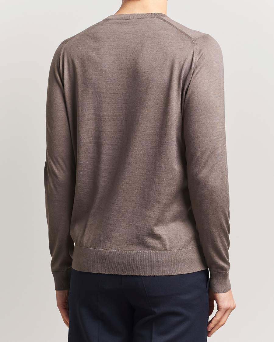 Hombres | Jerséis y prendas de punto | John Smedley | Rowland Sea Island Crew Neck Pullover Beige Musk