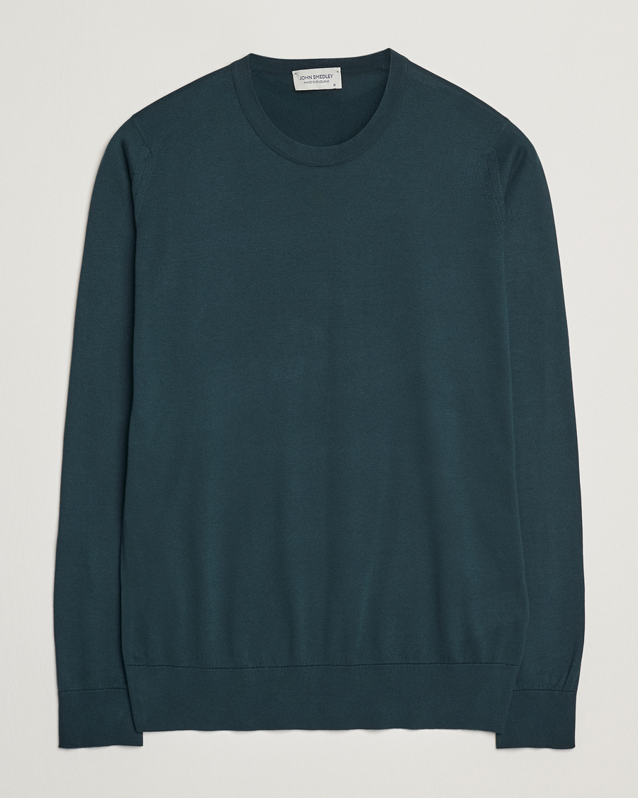 Hombres | Jerséis y prendas de punto | John Smedley | Rowland Sea Island Crew Neck Pullover Rain Forest