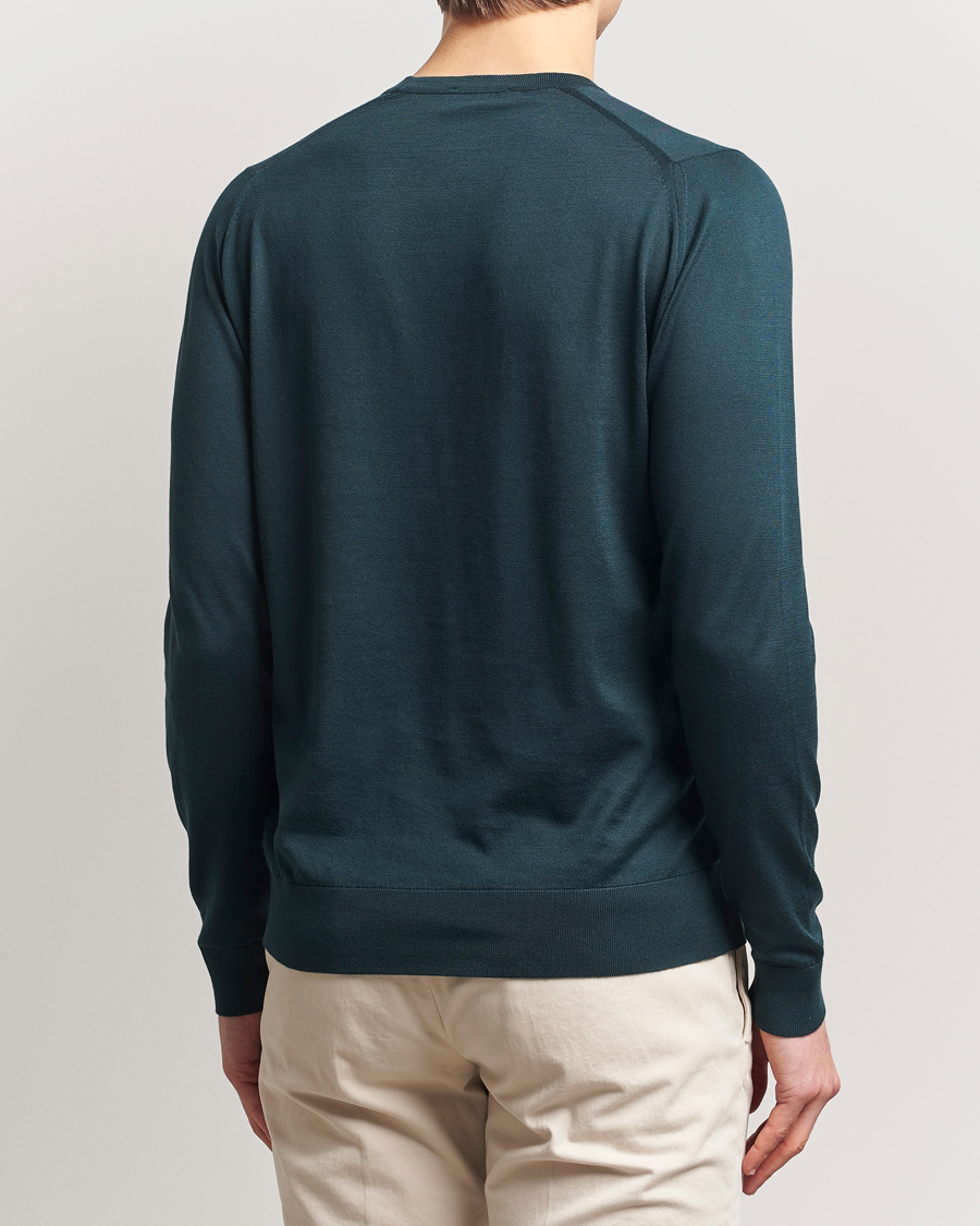 Hombres | Jerséis y prendas de punto | John Smedley | Rowland Sea Island Crew Neck Pullover Rain Forest