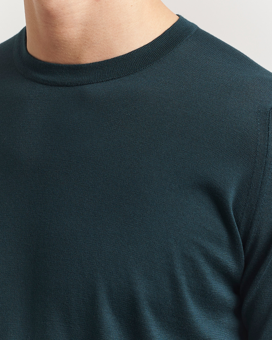 Hombres | Jerséis y prendas de punto | John Smedley | Rowland Sea Island Crew Neck Pullover Rain Forest