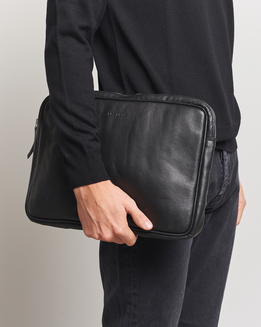 Hombres | Bolsos | LES DEUX | Leather Laptop Sleeve Black