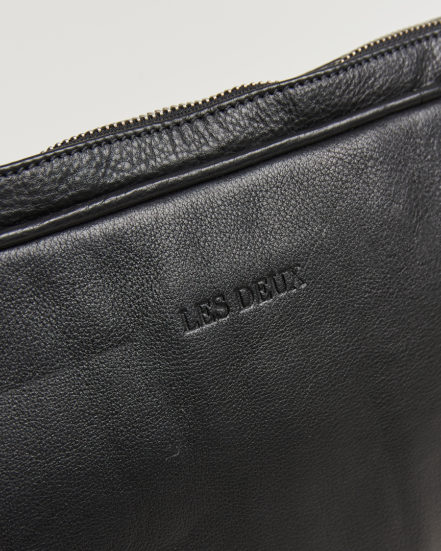 Hombres | Bolsos | LES DEUX | Leather Laptop Sleeve Black