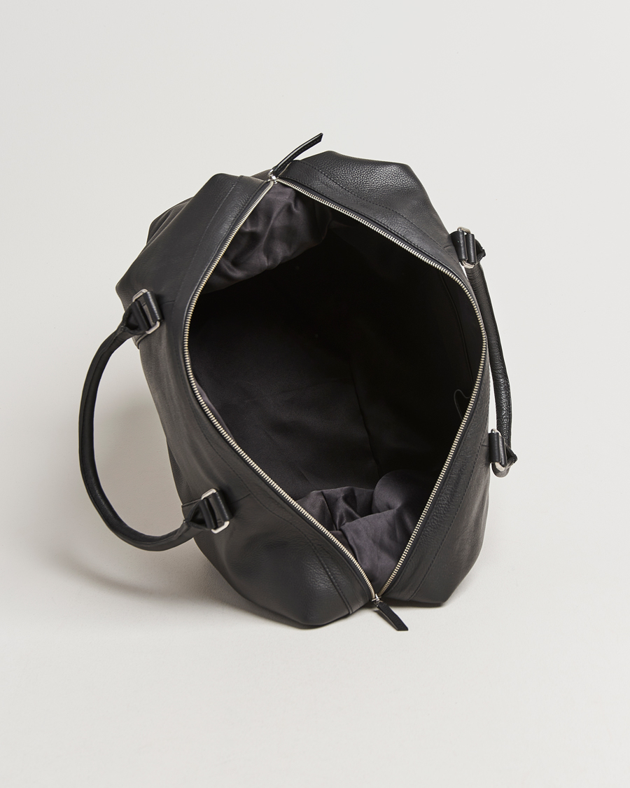 Hombres | Les Deux Leather Weekendbag Black | LES DEUX | Leather Weekendbag Black