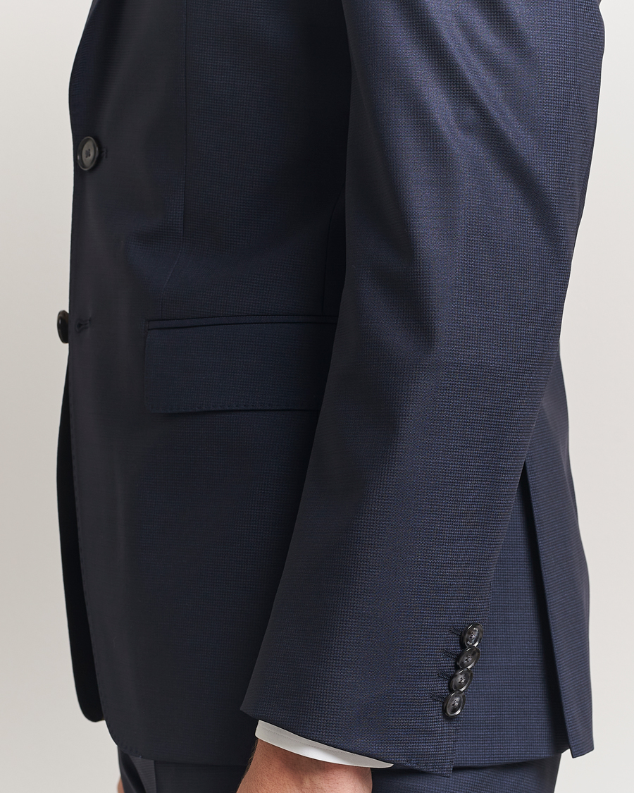 Hombres | Trajes | BOSS BLACK | Huge Wool Peak Lapel Suit Dark Blue