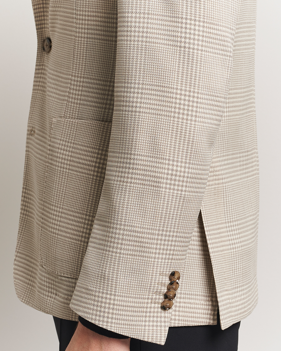 Hombres | Blazers | BOSS BLACK | Hanry Wool Checked Blazer Light Beige
