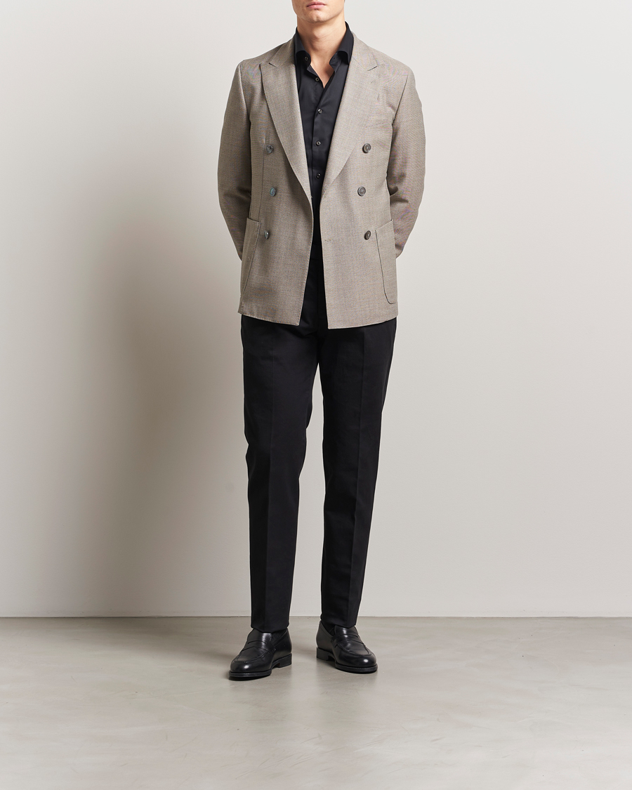 Hombres | Blazers | BOSS BLACK | Huge Wool Double Breasted Blazer Light Beige