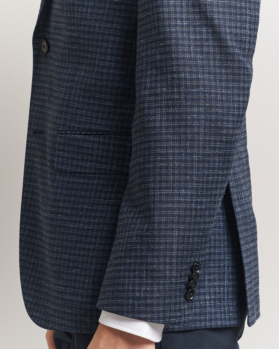 Hombres | Blazers | BOSS BLACK | Janson Wool Dogtooth Blazer Medium Blue