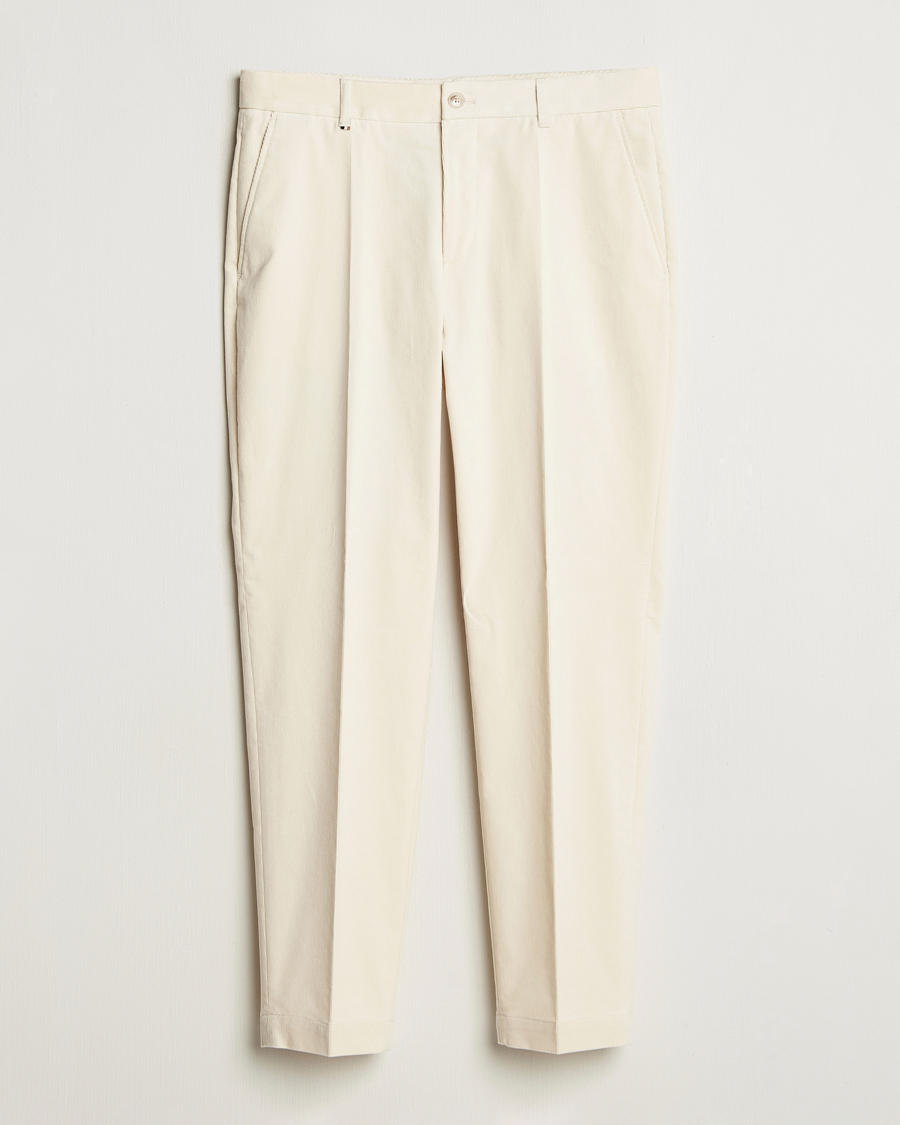 Hombres | Pantalones | BOSS BLACK | Perin Spring Cord Trousers Open White