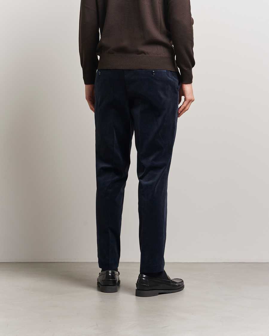 Hombres | Pantalones | BOSS BLACK | Perin Spring Cord Trousers Dark Blue