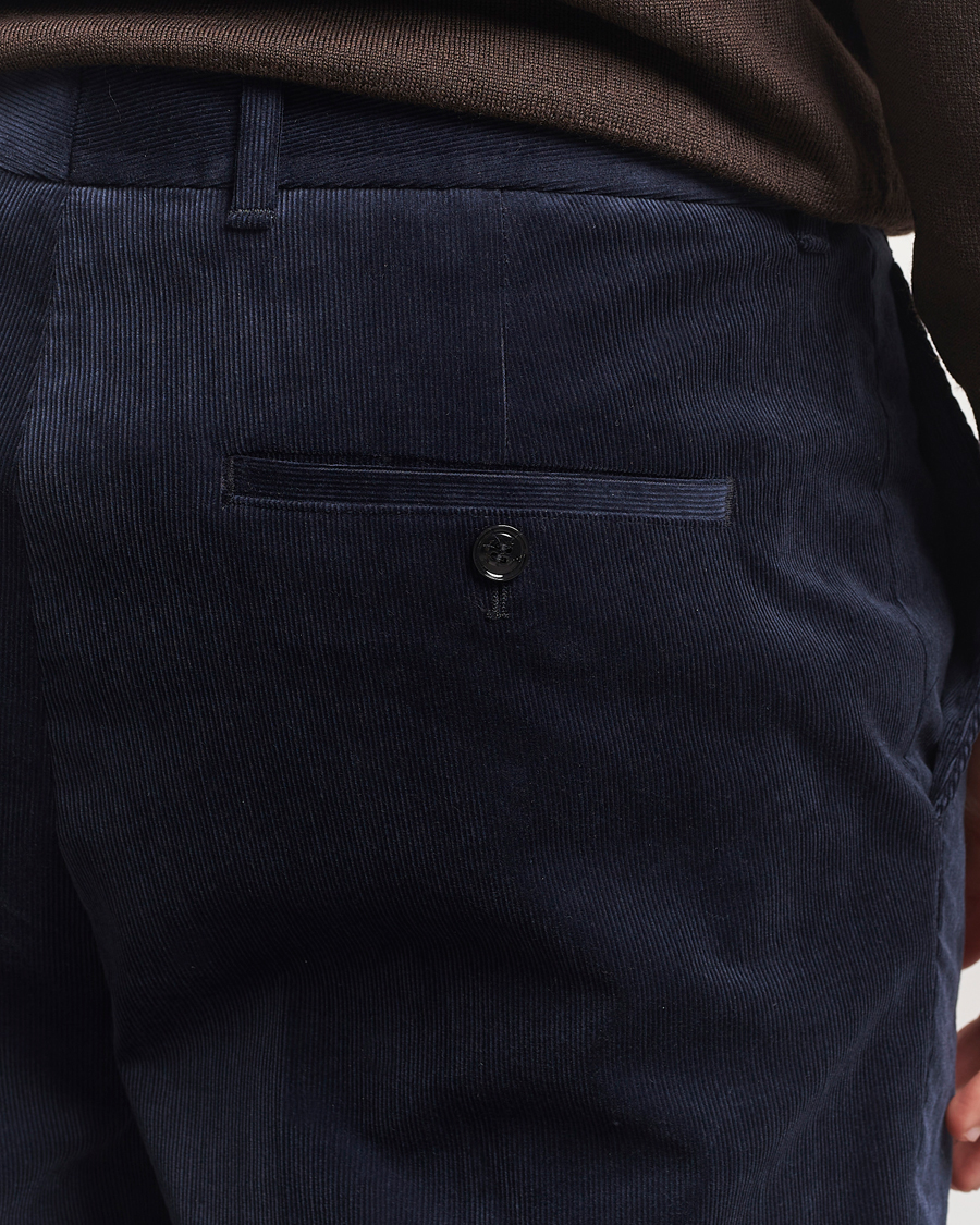 Hombres | Pantalones | BOSS BLACK | Perin Spring Cord Trousers Dark Blue