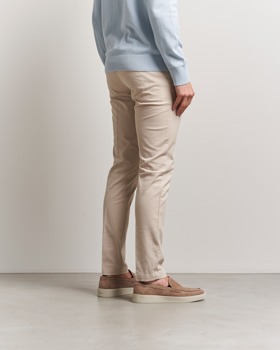 Hombres | Pantalones | BOSS BLACK | Kaito Structured Cotton Pants Light Beige