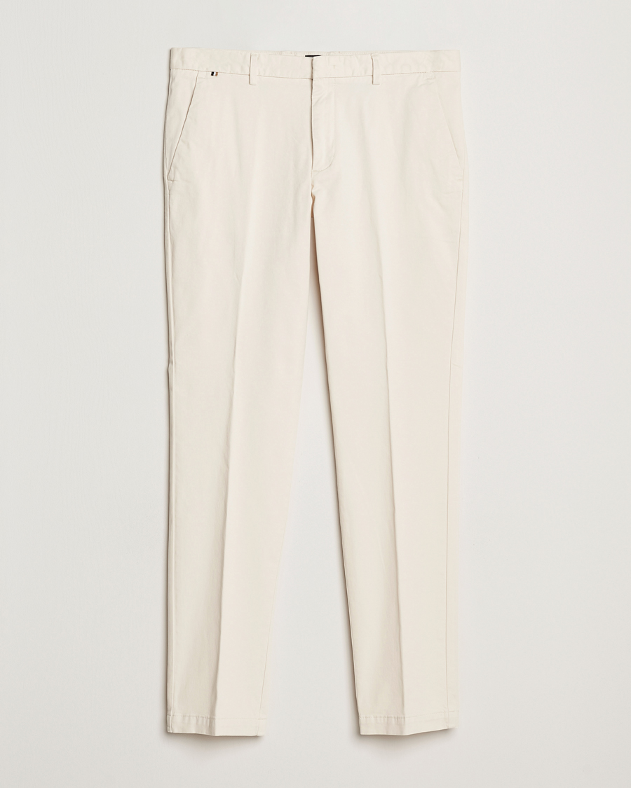 Hombres | Pantalones | BOSS BLACK | Kaito1 Cotton Chinos Open White