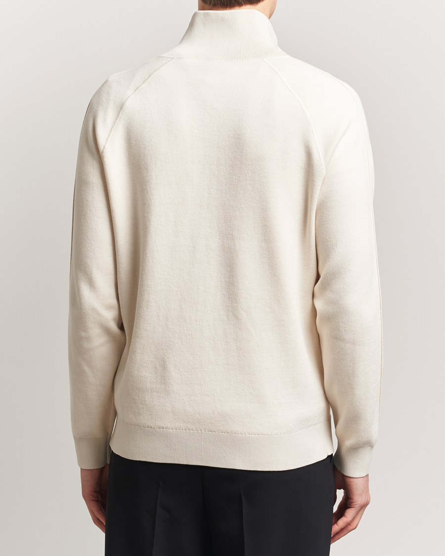 Hombres | Jerséis y prendas de punto | BOSS BLACK | Domico Knitted Full Zip Open White