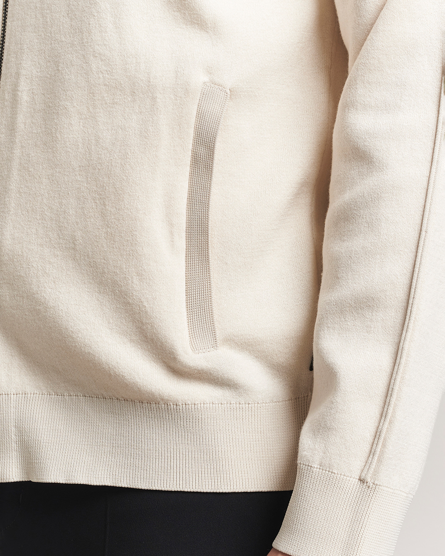 Hombres | Jerséis y prendas de punto | BOSS BLACK | Domico Knitted Full Zip Open White