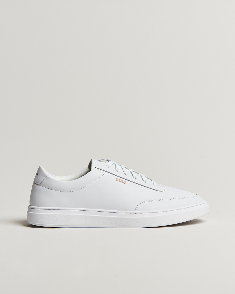Hombres | BOSS BLACK Kieran Leather Sneaker White | BOSS BLACK | Kieran Leather Sneaker White
