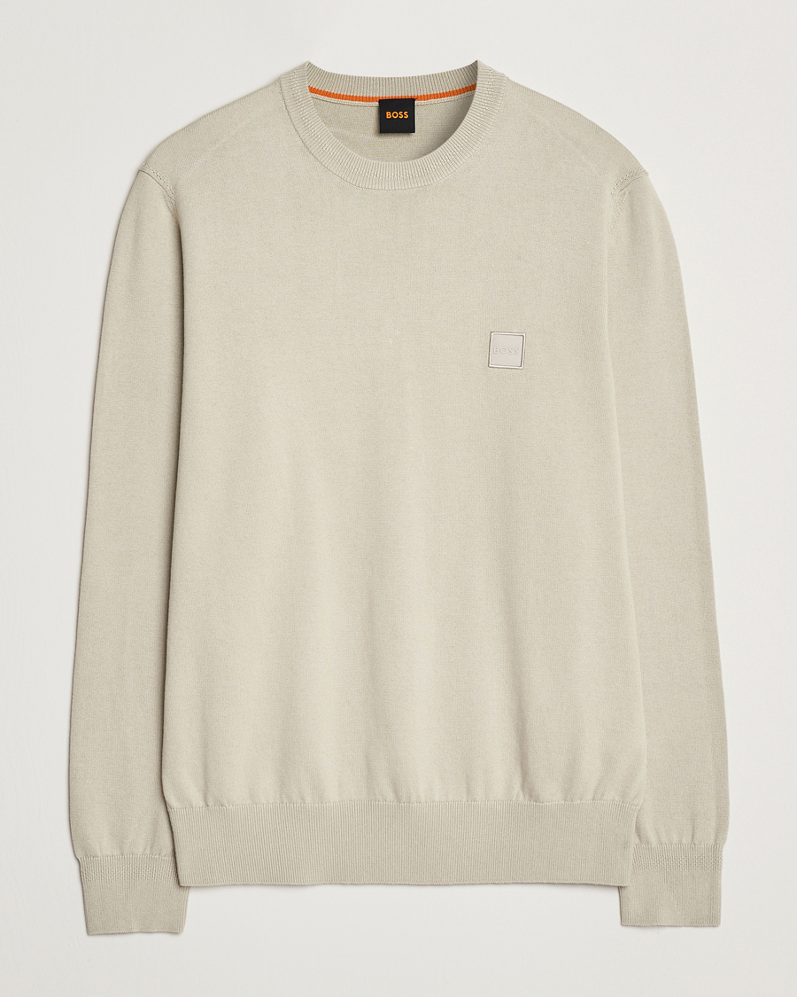Hombres | Jerséis y prendas de punto | BOSS ORANGE | Kanovano Knitted Sweater Light Beige