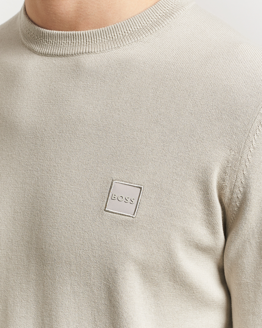 Hombres | Jerséis y prendas de punto | BOSS ORANGE | Kanovano Knitted Sweater Light Beige