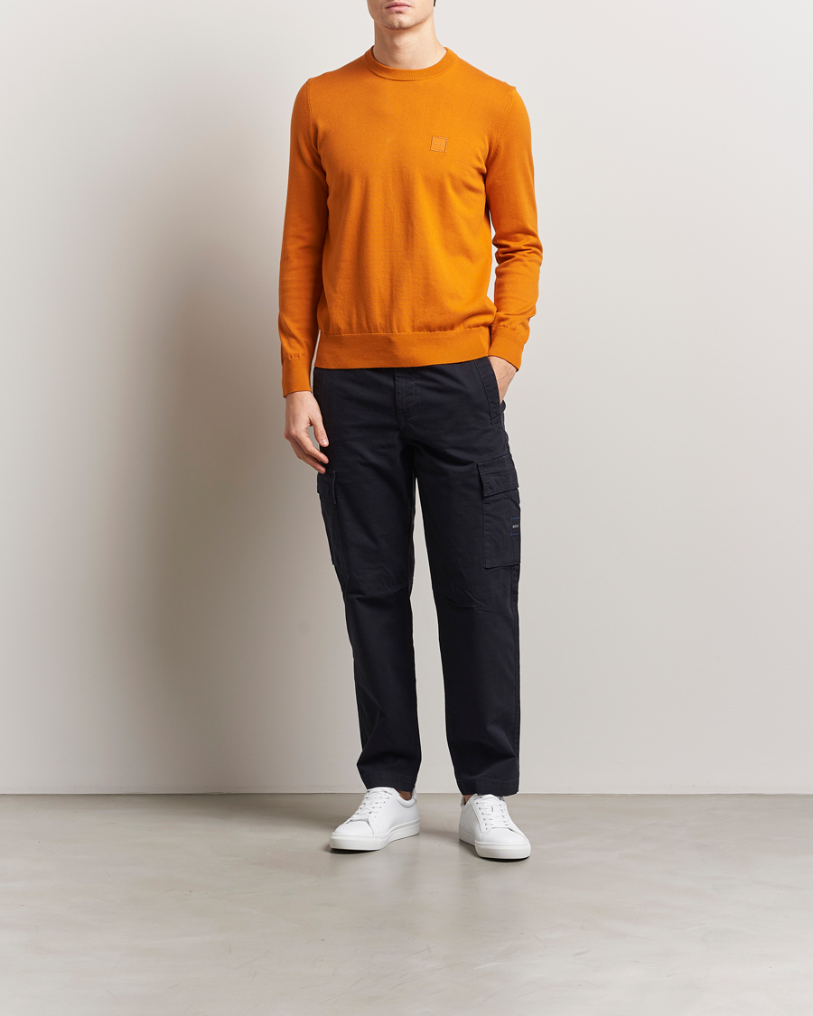 Hombres | Jerséis y prendas de punto | BOSS ORANGE | Kanovano Knitted Sweater Open Orange