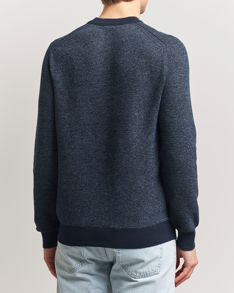 Hombres | Jerséis y prendas de punto | BOSS ORANGE | Aspoki Structured Knitted Sweater Dark Blue