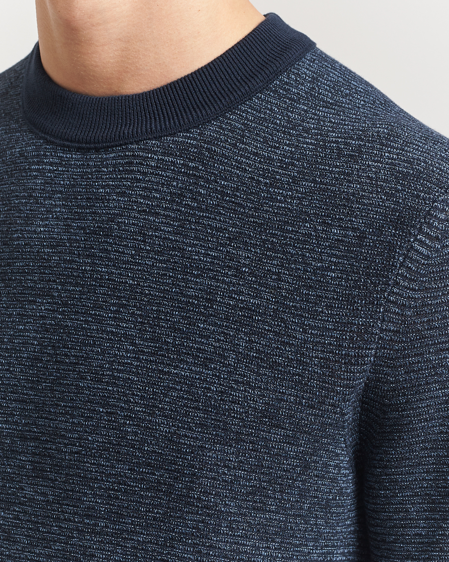 Hombres | Jerséis y prendas de punto | BOSS ORANGE | Aspoki Structured Knitted Sweater Dark Blue