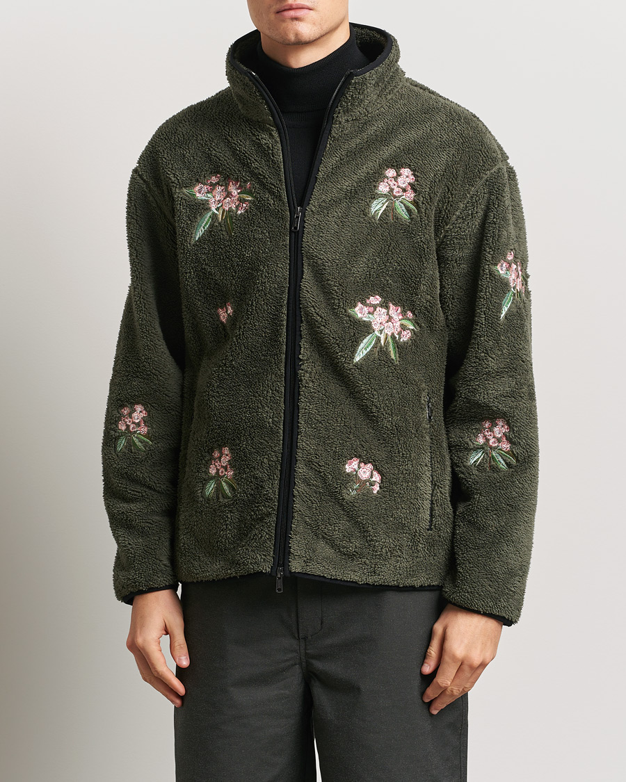 Hombres | Jerséis y prendas de punto | Woolrich | Sherpa Fleece Full Zip by Todd Snyder Green