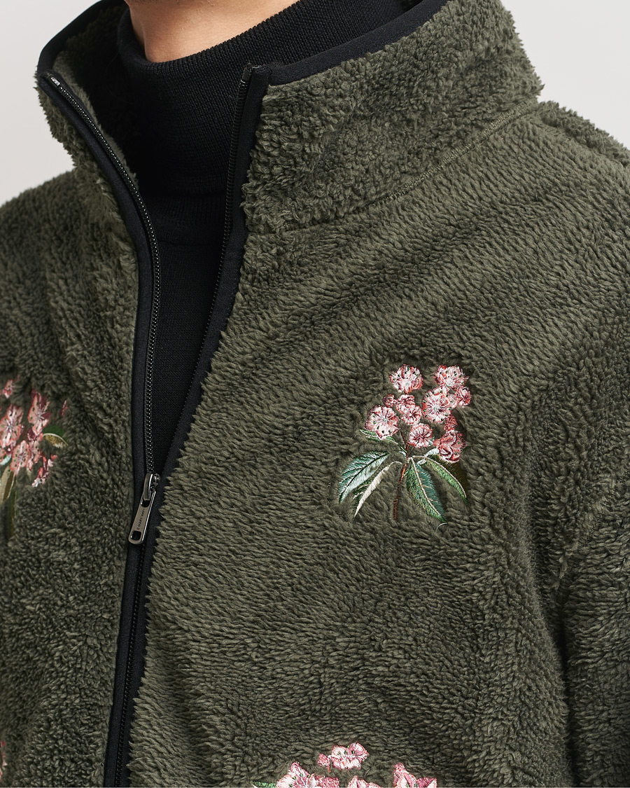 Hombres | Jerséis y prendas de punto | Woolrich | Sherpa Fleece Full Zip by Todd Snyder Green