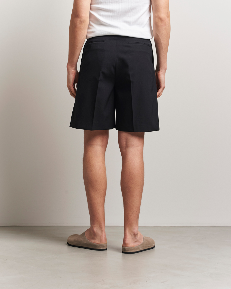 Hombres | Pantalones cortos | Auralee | Light Wool Gabardine Shorts Black