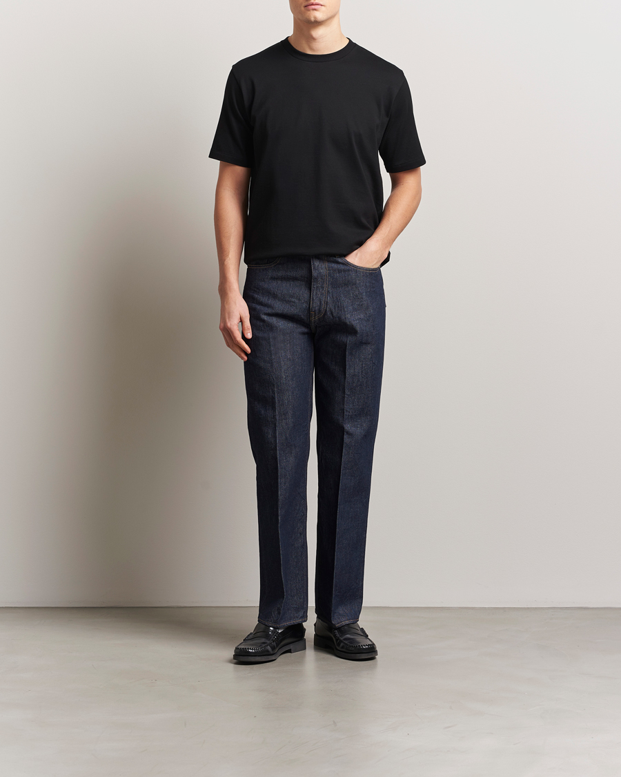 Hombres | Camisetas | Auralee | Luster Plating T-Shirt Black