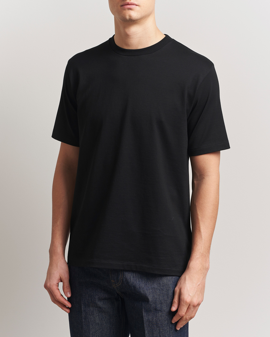 Hombres | Camisetas | Auralee | Luster Plating T-Shirt Black