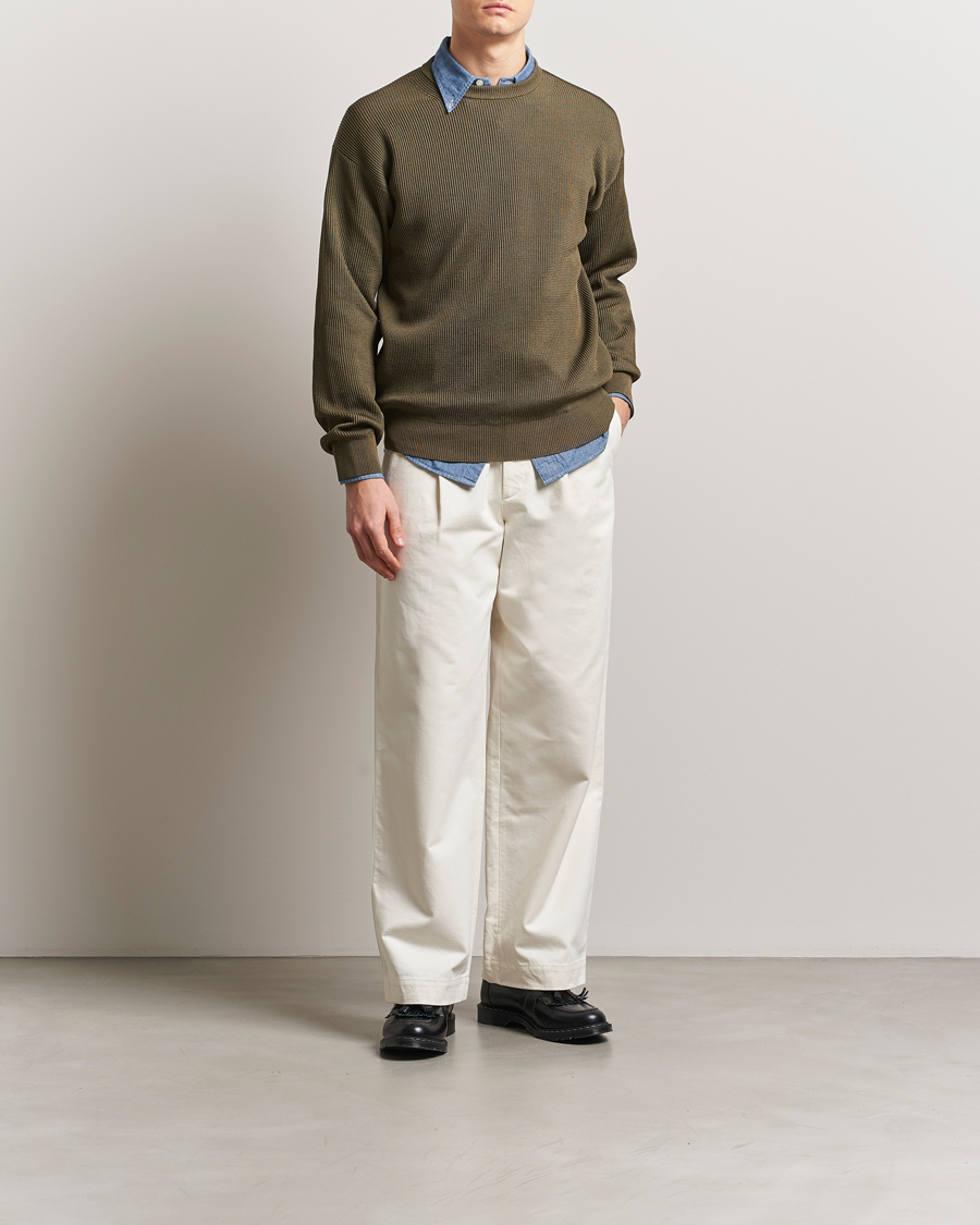 Hombres | Pantalones | Auralee | Washed Finx Chinos Ivory