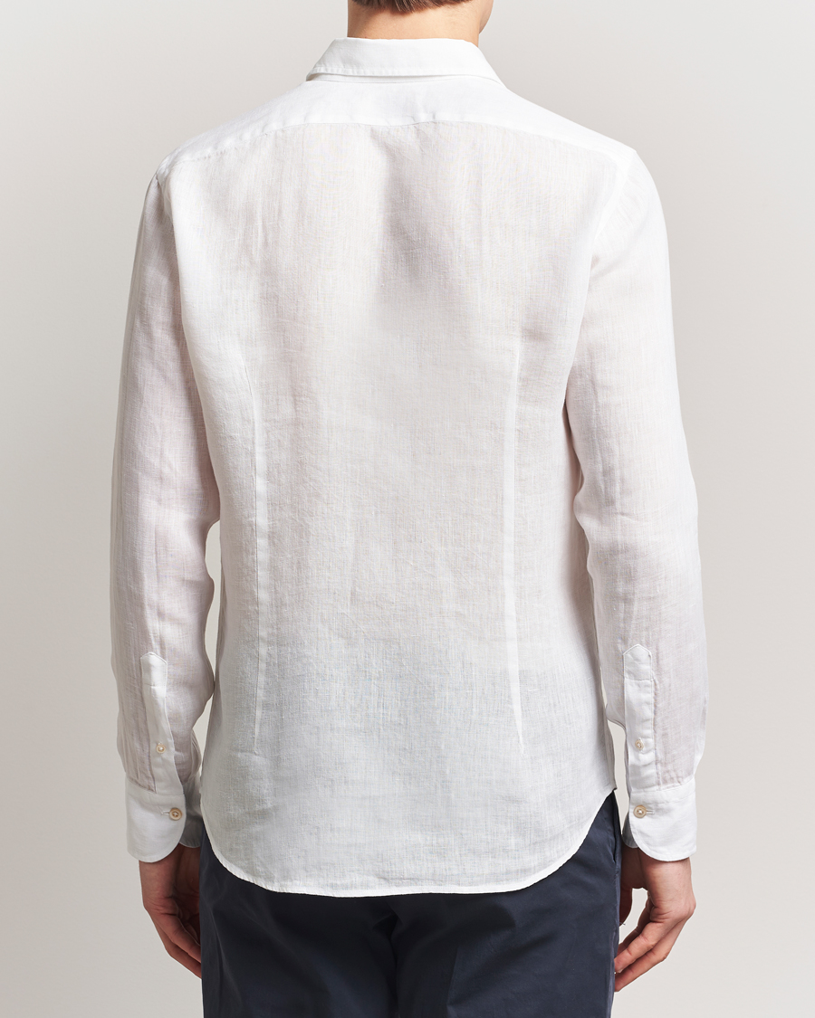 Hombres | Camisas | Grigio | Linen Casual Shirt White