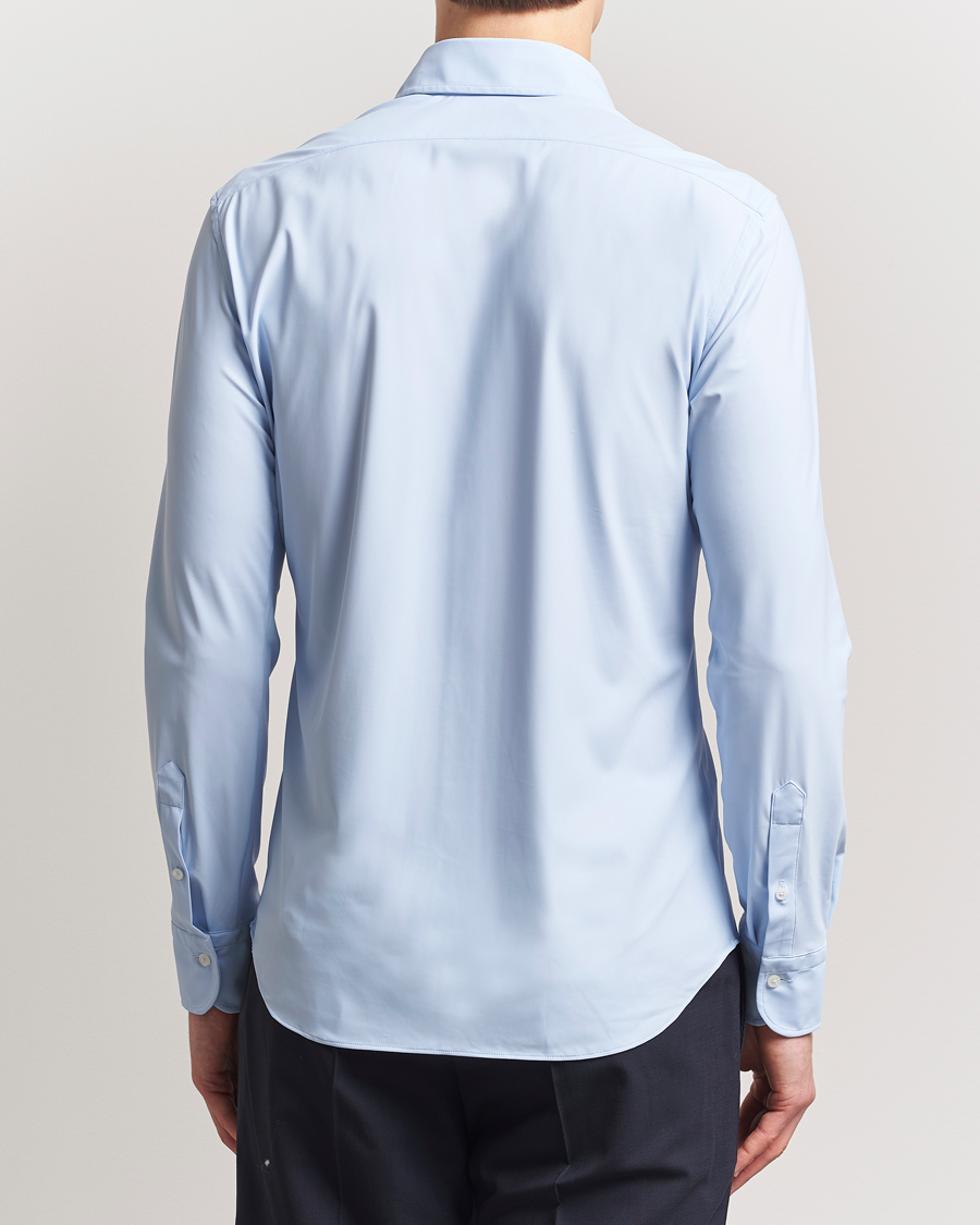 Hombres | Camisas | Grigio | Jersey Stretch Shirt Light Blue