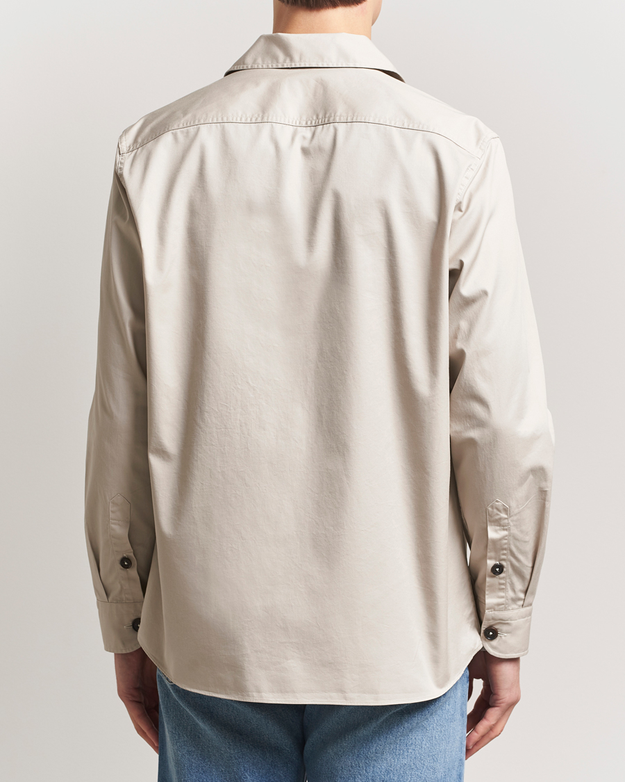 Hombres | Camisas | Grigio | Cotton Overshirt Beige