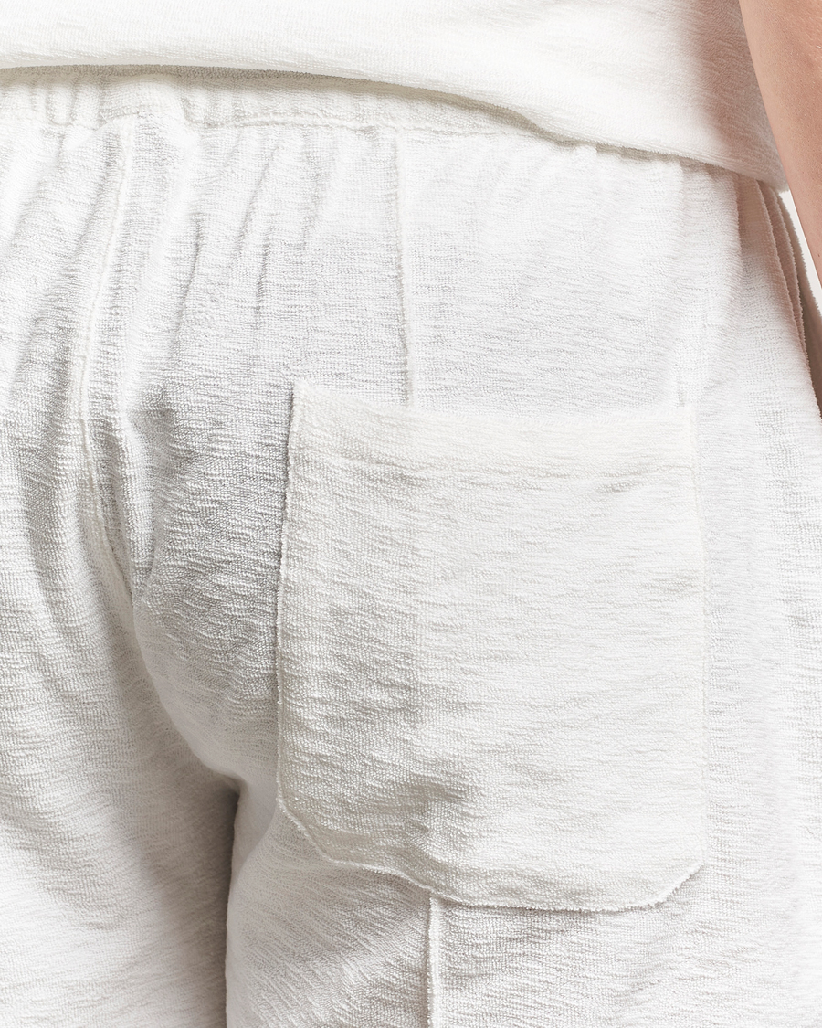 Hombres | Pantalones cortos | Stenströms | Terry Slub Cotton Shorts White