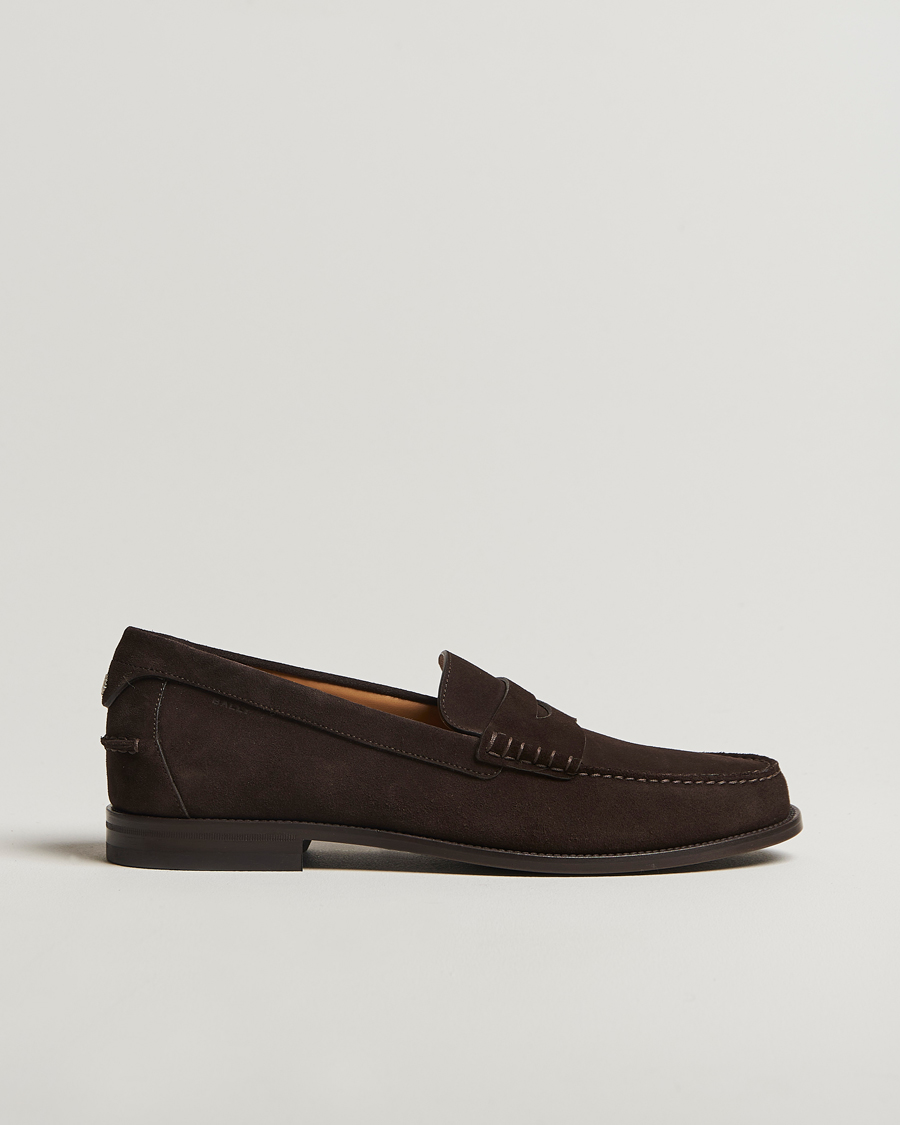 Hombres | Bally Charlex Suede Moccasin Ebano | Bally | Charlex Suede Moccasin Ebano